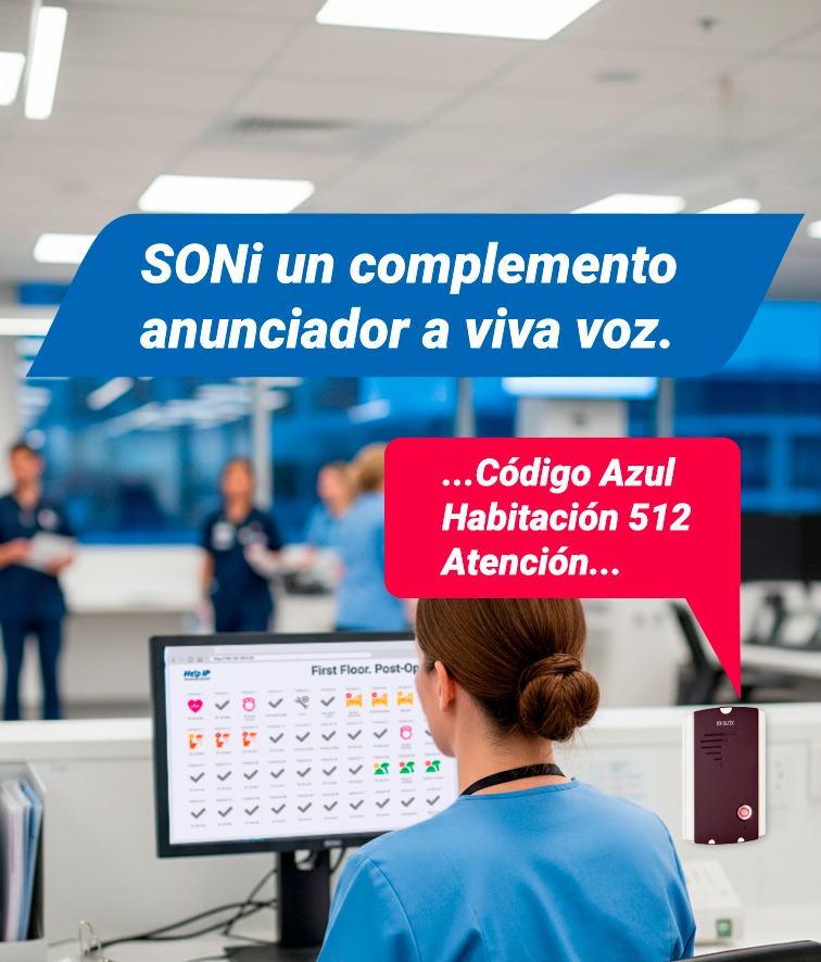 SONi Anunciador IP en enfermería